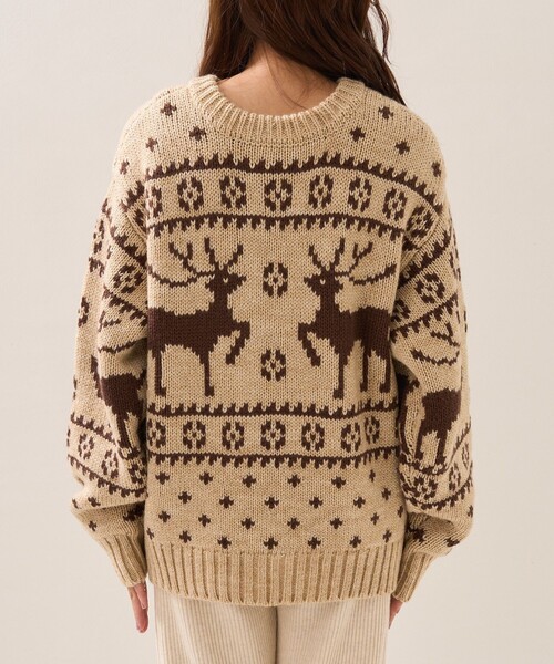 FREAK'S STORE（フリークスストア）の「鹿柄2wayニットカーディガン