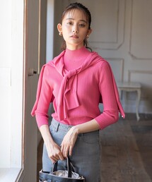 セール】【洗える】レーヨンポリエステルキャンディースリーブ ニット