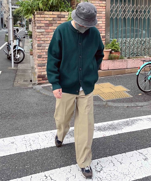 NO NEED（ノーニード）の「畦編みクルーネックカーディガン（カーディガン/ボレロ・メンズ・ブラック/ブルー/グリーン・ﾌﾘ-）」の12枚目の写真