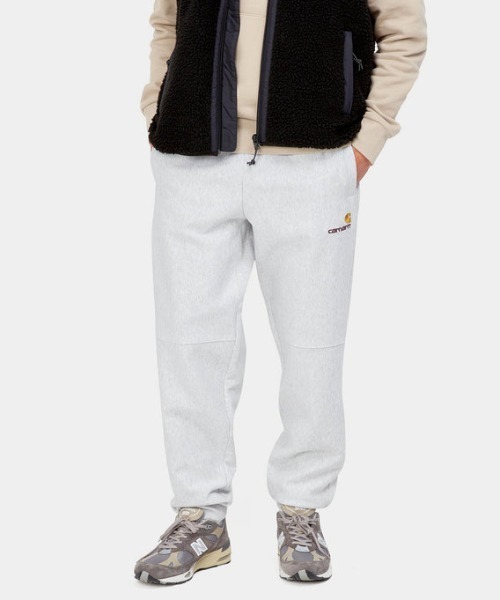 Carhartt(カーハート)の「Carhartt WIP/カーハートダブリューアイピー アメリカンスクリプトスウェットパンツ I027042(スウェットパンツ・メンズ・ブラック/グレー・M/L/XL/XXL)」の7枚目の写真
