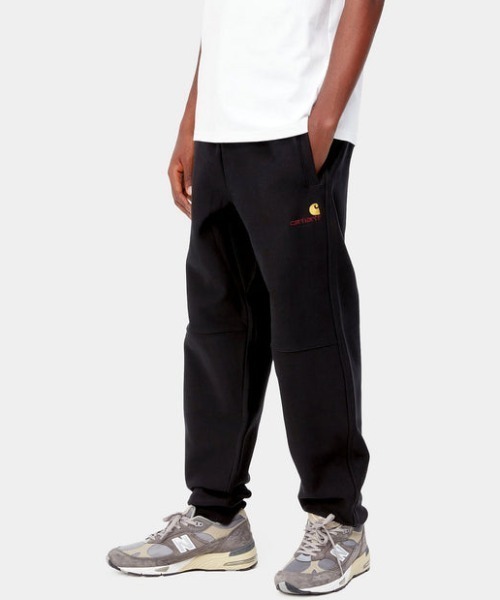 Carhartt(カーハート)の「Carhartt WIP/カーハートダブリューアイピー アメリカンスクリプトスウェットパンツ I027042(スウェットパンツ・メンズ・ブラック/グレー・M/L/XL/XXL)」の6枚目の写真
