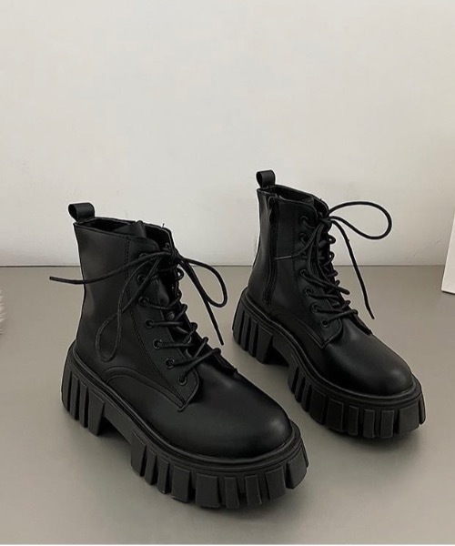 Burner(バーナー)の「【OKUOKU 0909】厚底 ラグソール レースアップブーツ oku-shoes-682225823348-37(ブーツ・レディース・B/D/A/C・36/40/38/39)」の10枚目の写真