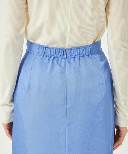 green label relaxing（グリーンレーベルリラクシング）の「ワッシャー サテン マーメイド スカート（スカート・レディース・ナチュラル/ライトブルー/ネイビー・38/36）」の8枚目の写真