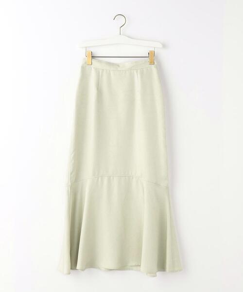 green label relaxing（グリーンレーベルリラクシング）の「ワッシャー サテン マーメイド スカート（スカート・レディース・ナチュラル/ライトブルー/ネイビー・38/36）」の16枚目の写真