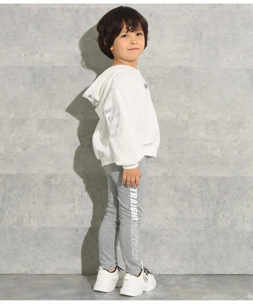 ANAP kids(アナップキッズ)の「裏起毛ロゴプリントレギンス(レギンス/スパッツ・キッズ・ブラック/ラベンダー/グレー・100cm/120cm/110cm/130cm)」の4枚目の写真