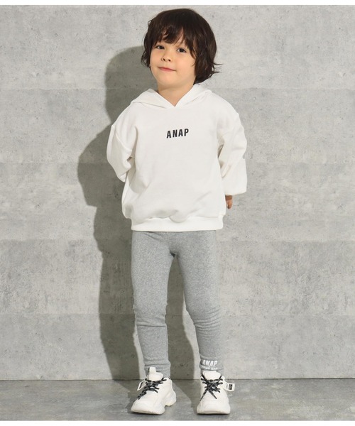 ANAP kids(アナップキッズ)の「裏起毛ロゴプリントレギンス(レギンス/スパッツ・キッズ・ブラック/ラベンダー/グレー・100cm/120cm/110cm/130cm)」の5枚目の写真