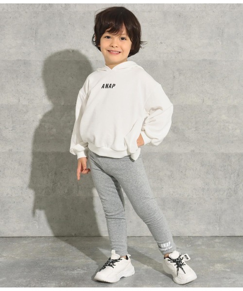 ANAP kids(アナップキッズ)の「裏起毛ロゴプリントレギンス(レギンス/スパッツ・キッズ・ブラック/ラベンダー/グレー・100cm/120cm/110cm/130cm)」の6枚目の写真