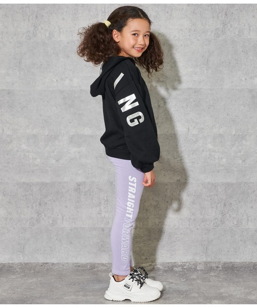ANAP kids(アナップキッズ)の「裏起毛ロゴプリントレギンス(レギンス/スパッツ・キッズ・ブラック/ラベンダー/グレー・100cm/120cm/110cm/130cm)」の7枚目の写真