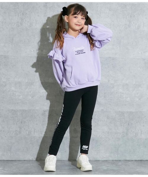 ANAP kids(アナップキッズ)の「裏起毛ロゴプリントレギンス(レギンス/スパッツ・キッズ・ブラック/ラベンダー/グレー・100cm/120cm/110cm/130cm)」の18枚目の写真