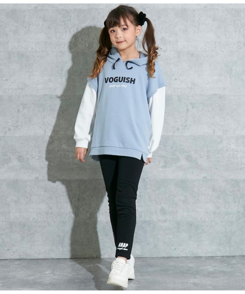 ANAP kids(アナップキッズ)の「裏起毛ロゴプリントレギンス(レギンス/スパッツ・キッズ・ブラック/ラベンダー/グレー・100cm/120cm/110cm/130cm)」の19枚目の写真