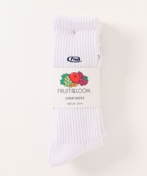 FRUIT OF THE LOOM(フルーツオブザルーム)の「FRUIT OF THE LOOM マーク刺繍(ソックス/靴下・メンズ・マルチ・25cm~27cm)」の3枚目の写真