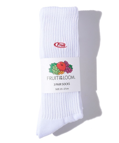 FRUIT OF THE LOOM(フルーツオブザルーム)の「FRUIT OF THE LOOM マーク刺繍(ソックス/靴下・メンズ・マルチ・25cm~27cm)」の4枚目の写真