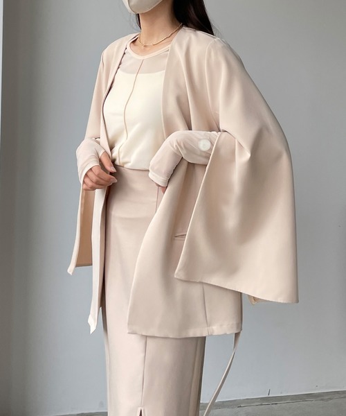 Louere（ルエレ）の「シアーフィンガーホールトップス（Tシャツ/カットソー・レディース・クリーム/ブラック/ベージュ・SMALL/MEDIUM/LARGE）」の10枚目の写真