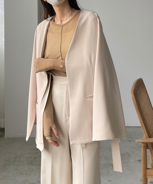 Louere（ルエレ）の「シアーフィンガーホールトップス（Tシャツ/カットソー・レディース・クリーム/ブラック/ベージュ・SMALL/MEDIUM/LARGE）」の20枚目の写真