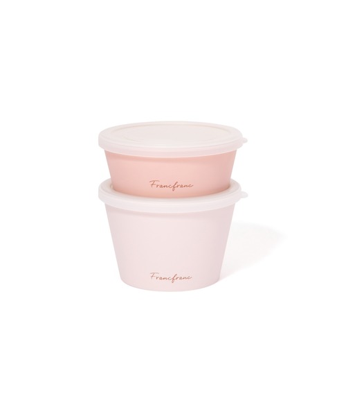 Francfranc(フランフラン)の「ロゴ デリカップ ピンク (2個セット)(お弁当箱・レディース・ピンク・FREE)」の7枚目の写真