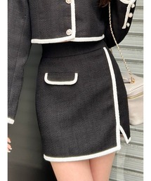 LIPSERVICE | バイカラーツイードスカート(スカート)