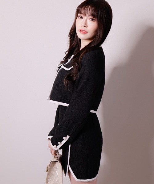 LIPSERVICE(リップサービス)の「バイカラーツイードスカート(スカート・レディース・ブラック/アイボリー・S/M)」の8枚目の写真