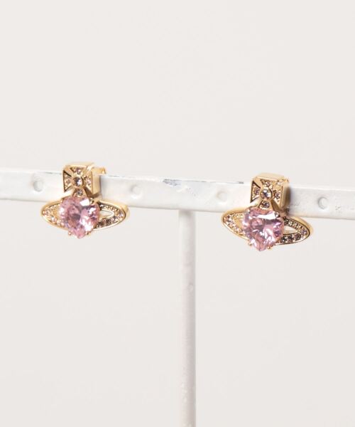 Vivienne Westwood(ヴィヴィアンウエストウッド)の「6201031T/ARIELLA EARRINGS-CN(ピアス(両耳用)・レディース・シルバー/レッド/ピンク/イエロー・FREE)」の2枚目の写真