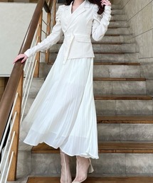 ROYAL PARTY | プリーツジャケットワンピース(ワンピース)