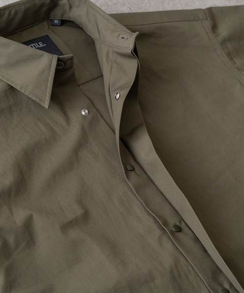 セール】VENTILE リラックスフロントフライシャツ＜ダークカーキ
