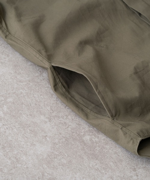 BRICK & SONS(ブリックアンドサンズ)の「VENTILE リラックスフロントフライシャツ<ダークカーキ>(シャツ/ブラウス・メンズ・ダークカーキ・XS/S/M/L/LL)」の4枚目の写真