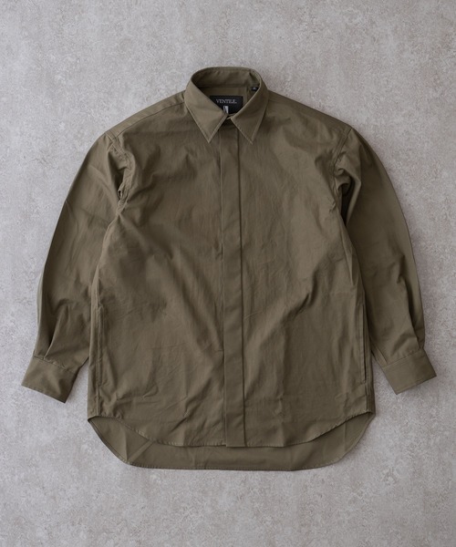 Chaos ダークブラウンシャツ kujaku - Embroidered Shirt