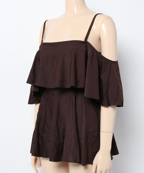 Dita Muaj.(ディータムアージュ)の「2way オールフリルブラウンワンピース 水着(水着・レディース・ブラウン・L/XL/M)」の4枚目の写真
