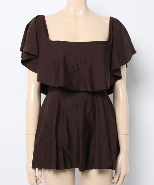 Dita Muaj.(ディータムアージュ)の「2way オールフリルブラウンワンピース 水着(水着・レディース・ブラウン・L/XL/M)」の13枚目の写真