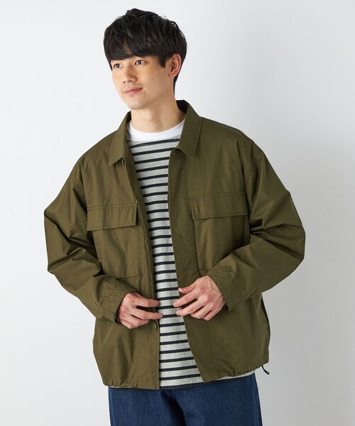 HINSON(ヒンソン)の「【SHIPS any 別注】HINSON: BDU シャツジャケット◇(ミリタリージャケット・メンズ・ライトグレー/ブラック/オリーブ/ブルー・SMALL/MEDIUM/LARGE)」の4枚目の写真