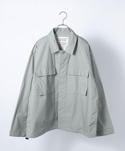 HINSON(ヒンソン)の「【SHIPS any 別注】HINSON: BDU シャツジャケット◇(ミリタリージャケット・メンズ・ライトグレー/ブラック/オリーブ/ブルー・SMALL/MEDIUM/LARGE)」の6枚目の写真
