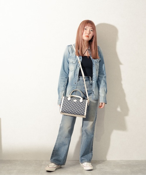 jouetie(ジュエティ)の「【jouetie / ジュエティ】 JJモノグラムジャガード ミディアムボストンバッグ(ボストンバッグ・レディース・ベージュ/キャメル/ブラック/アイボリー/ブルー系その他・FREE)」の12枚目の写真