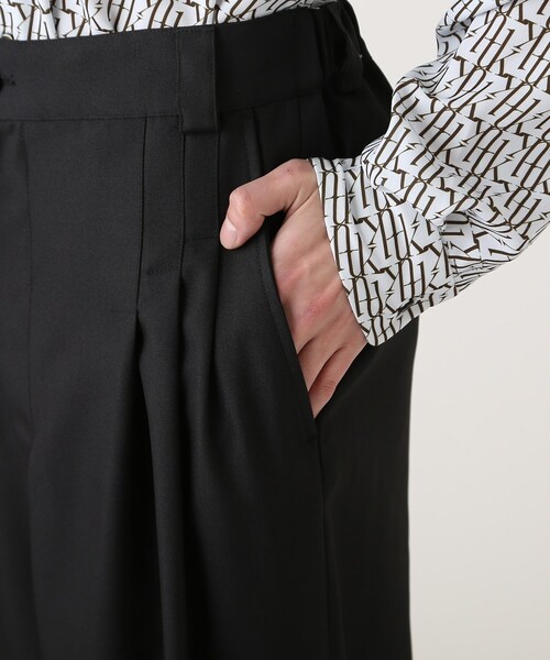 tk.TAKEO KIKUCHI（ティーケータケオキクチ）の「◆エステルバギーワイドパンツ（その他パンツ・メンズ・ホワイト/ブラック・02/03）」の8枚目の写真
