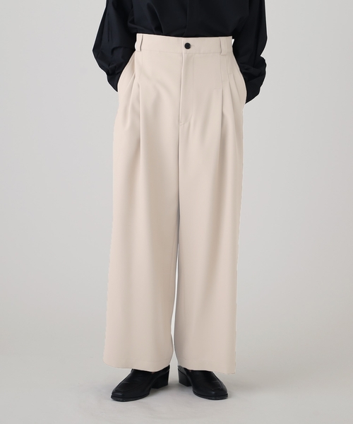 tk.TAKEO KIKUCHI（ティーケータケオキクチ）の「◆エステルバギーワイドパンツ（その他パンツ・メンズ・ホワイト/ブラック・02/03）」の14枚目の写真