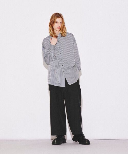 tk.TAKEO KIKUCHI（ティーケータケオキクチ）の「◆エステルバギーワイドパンツ（その他パンツ・メンズ・ホワイト/ブラック・02/03）」の17枚目の写真