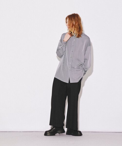 tk.TAKEO KIKUCHI（ティーケータケオキクチ）の「◆エステルバギーワイドパンツ（その他パンツ・メンズ・ホワイト/ブラック・02/03）」の18枚目の写真