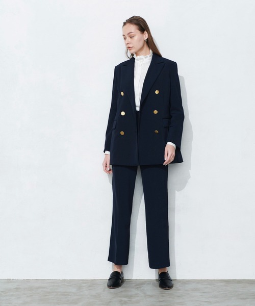 N.O.R.C by the line(ノークバイザライン)の「金ボタンダブルジャケット(テーラードジャケット・レディース・ベージュ/ネイビー・M/S)」の8枚目の写真