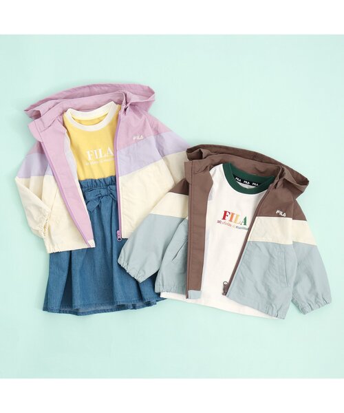 FILA（フィラ）の「FILA 4色3柄ロゴTシャツ（Tシャツ/カットソー・キッズ・ピンク/アイボリー/レインボー/チャコール・90/100/110/120/80/130）」の8枚目の写真