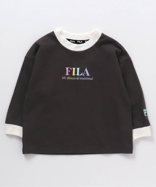 FILA（フィラ）の「FILA 4色3柄ロゴTシャツ（Tシャツ/カットソー・キッズ・ピンク/アイボリー/レインボー/チャコール・90/100/110/120/80/130）」の15枚目の写真