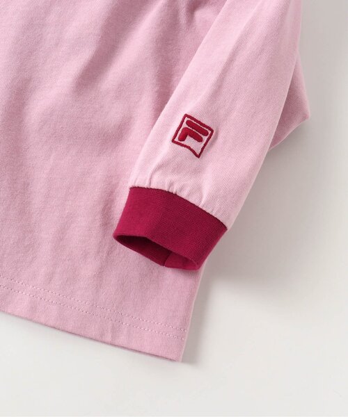 FILA（フィラ）の「FILA 4色3柄ロゴTシャツ（Tシャツ/カットソー・キッズ・ピンク/アイボリー/レインボー/チャコール・90/100/110/120/80/130）」の18枚目の写真