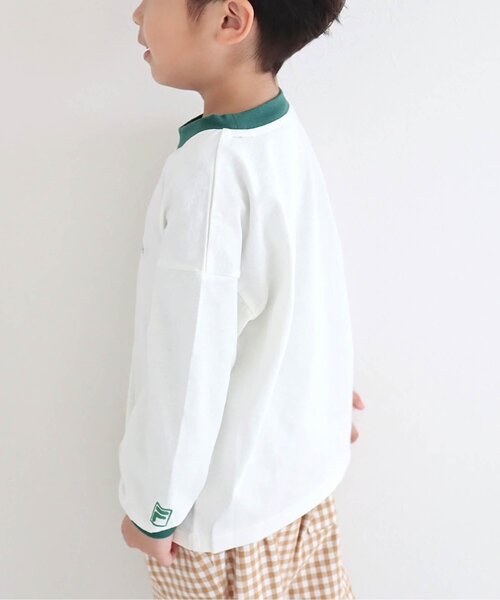 FILA（フィラ）の「FILA 4色3柄ロゴTシャツ（Tシャツ/カットソー・キッズ・ピンク/アイボリー/レインボー/チャコール・90/100/110/120/80/130）」の16枚目の写真