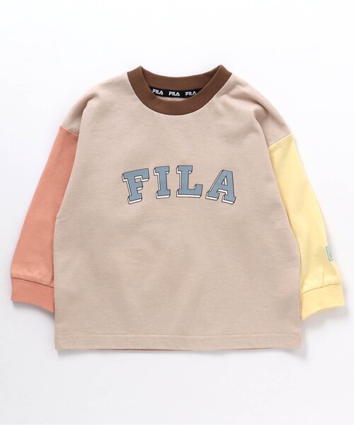 FILA（フィラ）の「FILA 4色3柄ロゴTシャツ（Tシャツ/カットソー・キッズ・ピンク/アイボリー/レインボー/チャコール・90/100/110/120/80/130）」の10枚目の写真