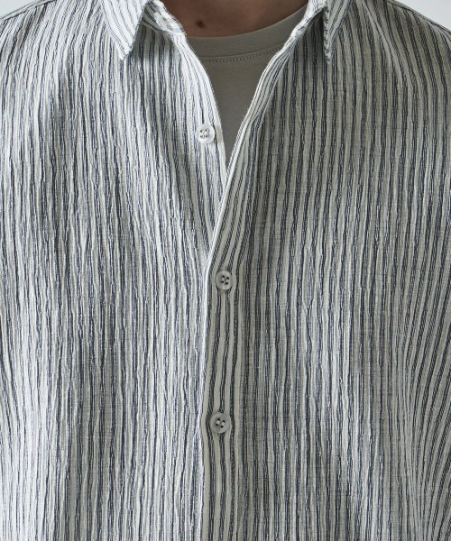 TETE HOMME(テットオム)の「カールマイヤーストライプシャツ(シャツ/ブラウス・メンズ・ホワイト/ブラック・X-LARGE/LARGE/MEDIUM)」の14枚目の写真