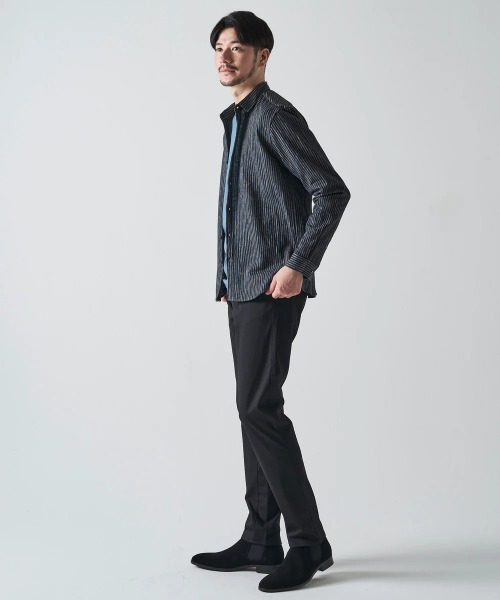 TETE HOMME(テットオム)の「カールマイヤーストライプシャツ(シャツ/ブラウス・メンズ・ホワイト/ブラック・X-LARGE/LARGE/MEDIUM)」の11枚目の写真