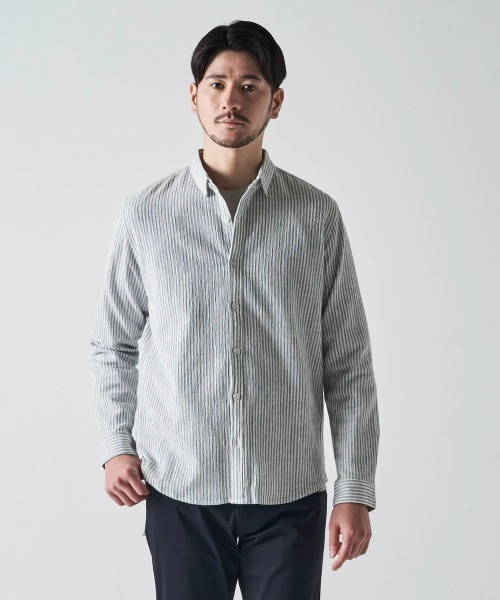 TETE HOMME(テットオム)の「カールマイヤーストライプシャツ(シャツ/ブラウス・メンズ・ホワイト/ブラック・X-LARGE/LARGE/MEDIUM)」の10枚目の写真