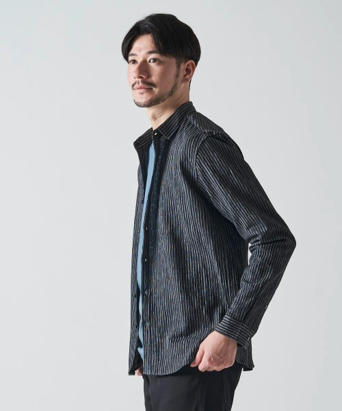 TETE HOMME(テットオム)の「カールマイヤーストライプシャツ(シャツ/ブラウス・メンズ・ホワイト/ブラック・X-LARGE/LARGE/MEDIUM)」の13枚目の写真