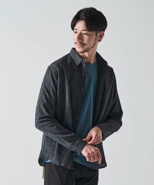 TETE HOMME(テットオム)の「カールマイヤーストライプシャツ(シャツ/ブラウス・メンズ・ホワイト/ブラック・X-LARGE/LARGE/MEDIUM)」の7枚目の写真