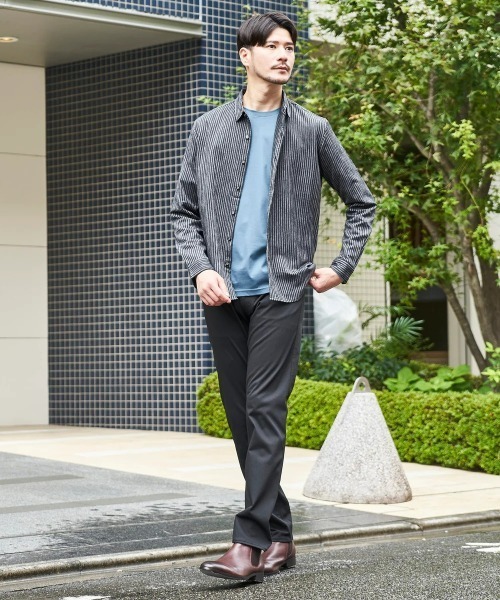 TETE HOMME(テットオム)の「カールマイヤーストライプシャツ(シャツ/ブラウス・メンズ・ホワイト/ブラック・X-LARGE/LARGE/MEDIUM)」の4枚目の写真