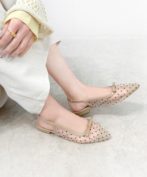 alala（アララ）の「シアーポインテッドリボンパンプス（パンプス・レディース・ブラック/ブラック系その他/ベージュ系その他/シルバー・LL/S/M/L）」の4枚目の写真