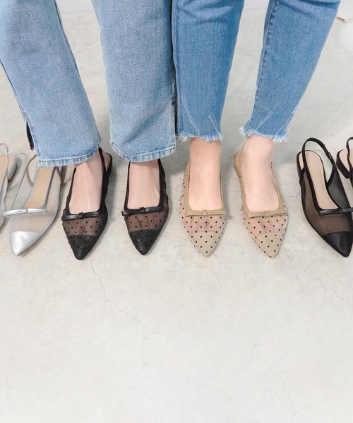 alala（アララ）の「シアーポインテッドリボンパンプス（パンプス・レディース・ブラック/ブラック系その他/ベージュ系その他/シルバー・LL/S/M/L）」の16枚目の写真