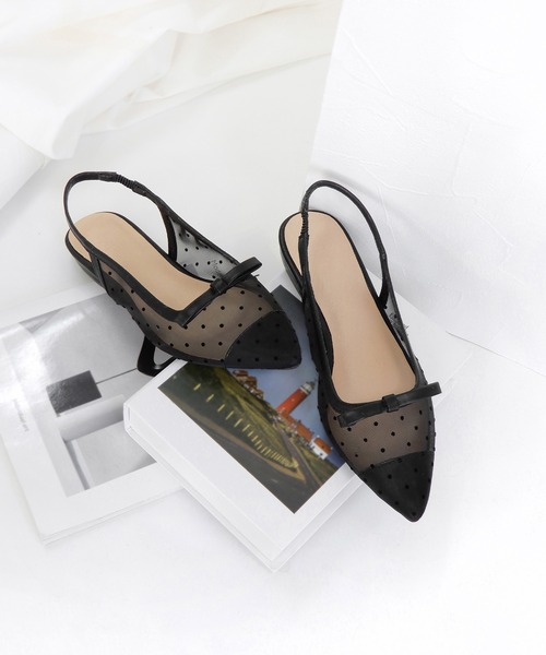 alala（アララ）の「シアーポインテッドリボンパンプス（パンプス・レディース・ブラック/ブラック系その他/ベージュ系その他/シルバー・LL/S/M/L）」の10枚目の写真